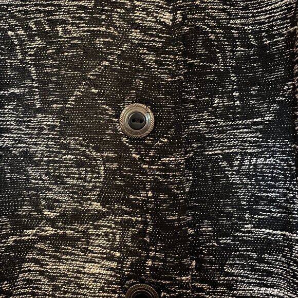 Christopher & Banks Black & White Textured Button-Up Womens Jacket XL - Picture 7 of 7